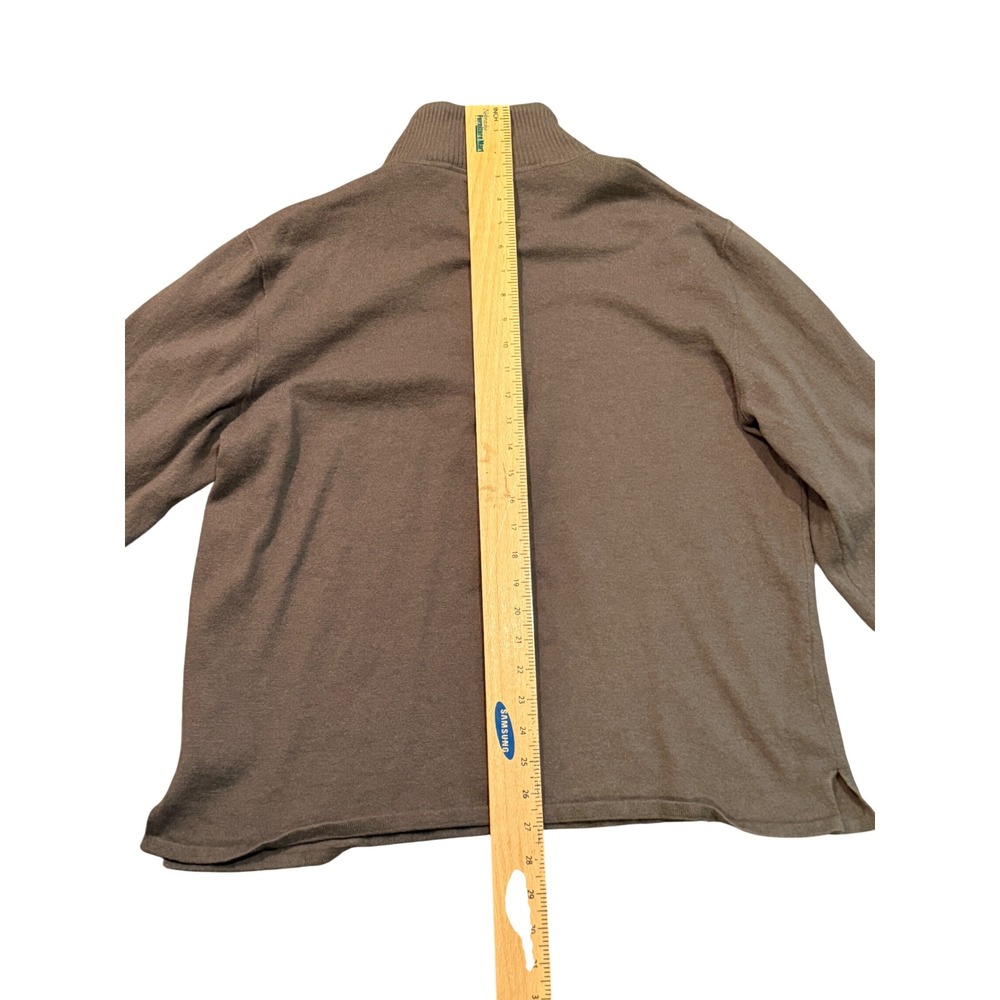 The North Face Mens Brown California Heritage Quarter Zip Sweater Large Pullover - Picture 4 of 5